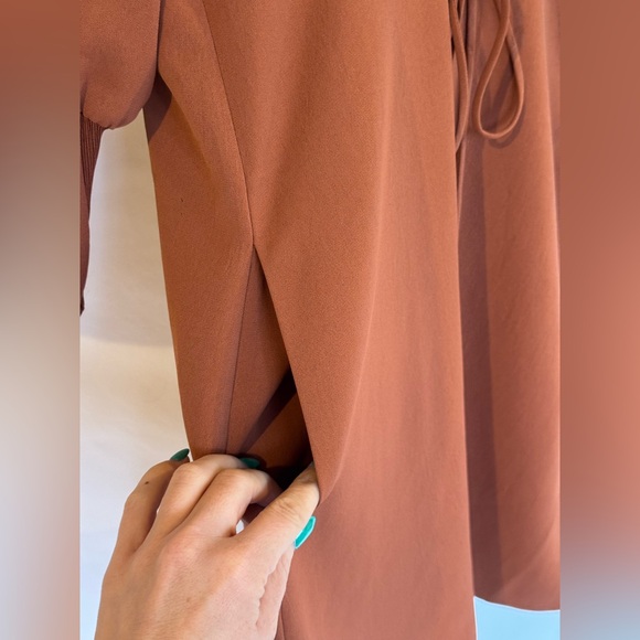 Tibi Rust Dress with Lace-Up Detail - Picture 3 of 13